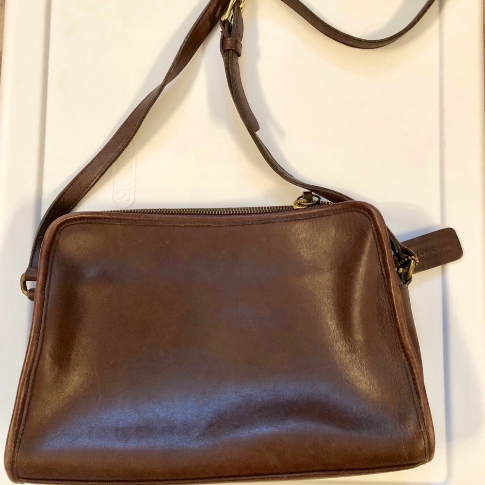 Brown Leather Coach Crossbody Bag/Purse